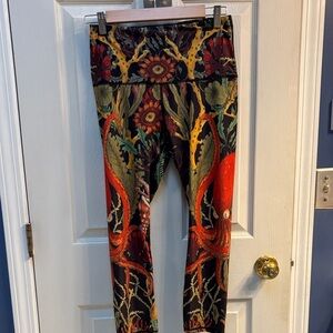 Vibrant Octopus and Floral Print Leggings